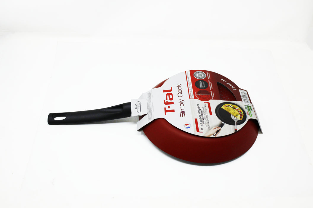 Sartén 24 cm Antiadherente Simply Cook Rojo T-Fal B5740482