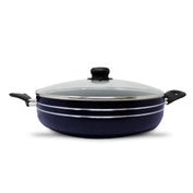 Arrocera 34 cm con Tapa de Vidrio Antiadherente Azul Lamex 6513-5
