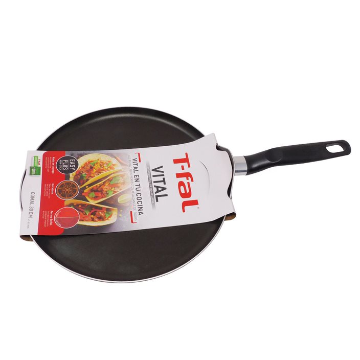 Crepera 30 Cm con Antiadherente Easy Plus Vital Negro T-fal 0391100