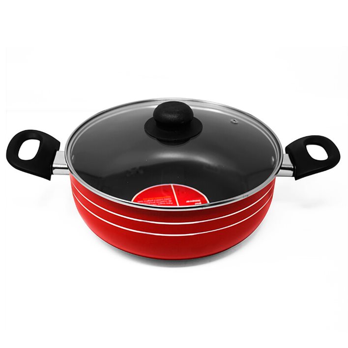Batería de Cocina 7 Piezas Antiadherente Rubí Roja Lamex 6502-9