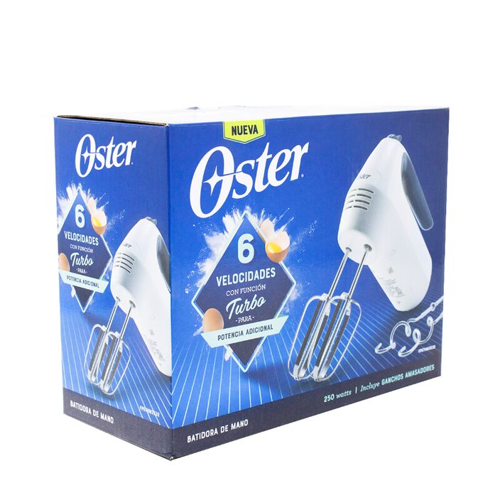 Batidora de mano 6 velocidades y Función Turbo Blanca Oster FPSTHM3532