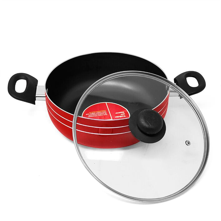 Batería de Cocina 7 Piezas Antiadherente Rubí Roja Lamex 6502-9