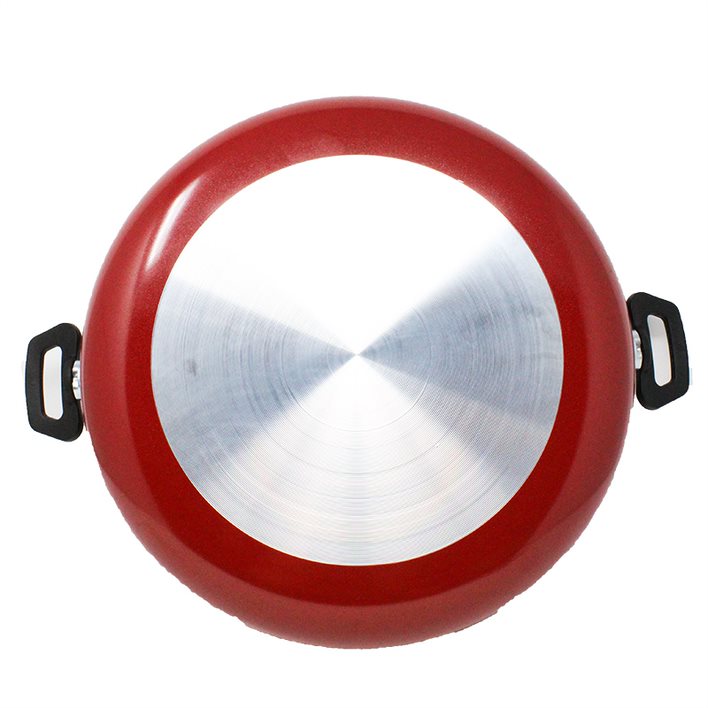 Arrocera 34 Cm con Tapa de Vidrio Antiadherente Roja Lamex 6591-3