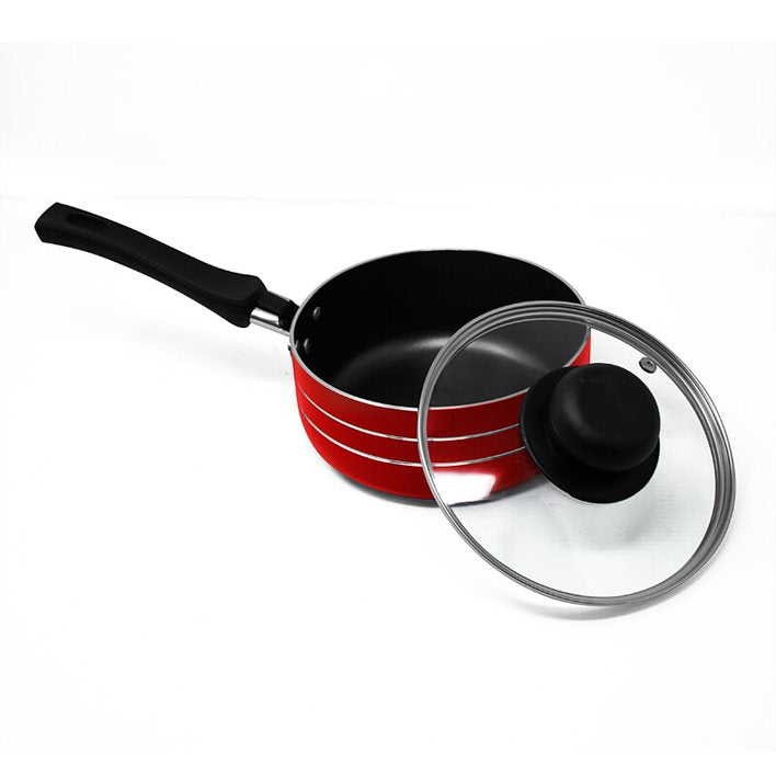Batería de Cocina 7 Piezas Antiadherente Rubí Roja Lamex 6502-9